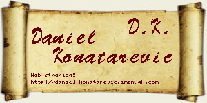 Daniel Konatarević vizit kartica